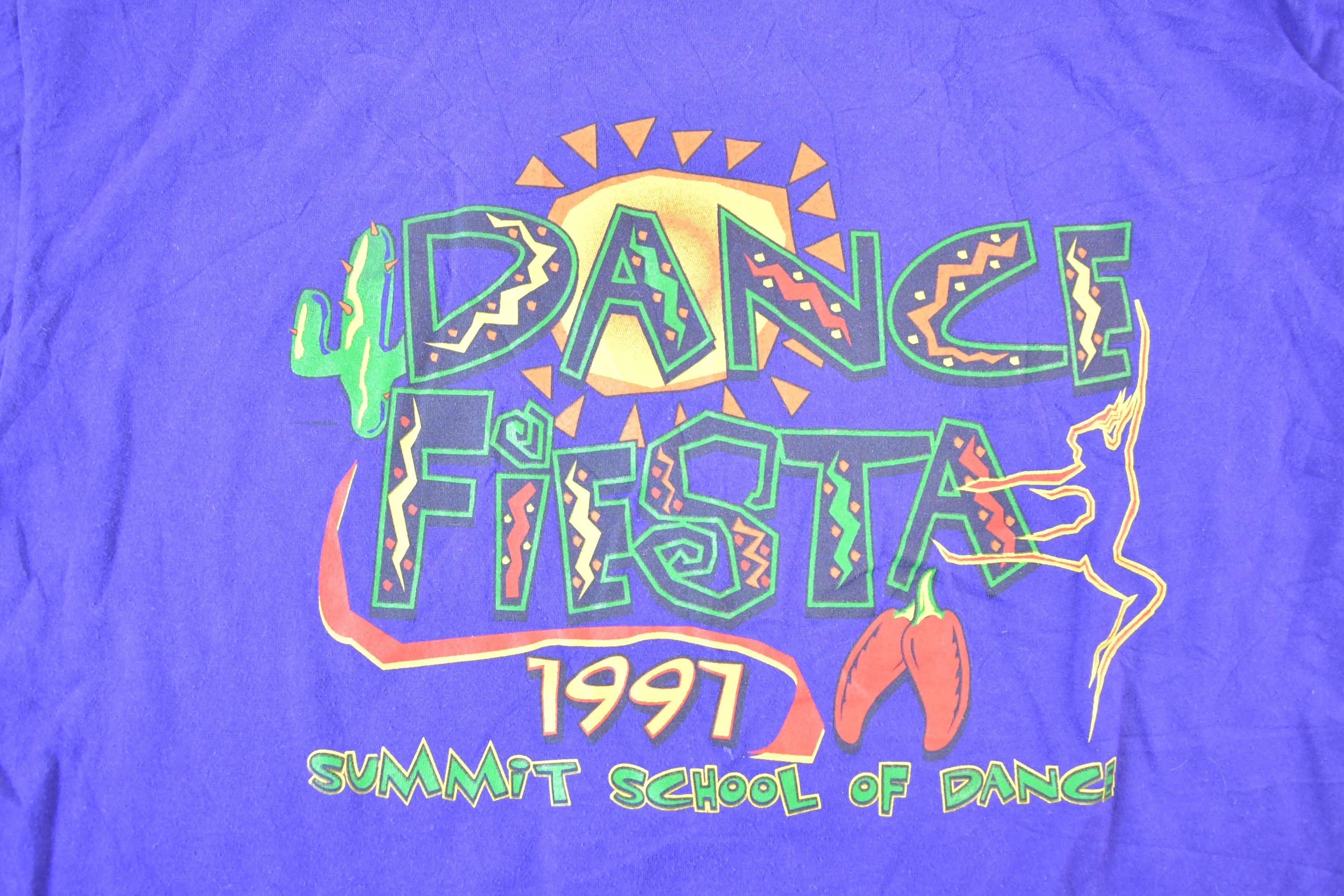 Vintage 1997 Dance Fiesta Summit School Of Dance Souvenir T-Shirt Mens L