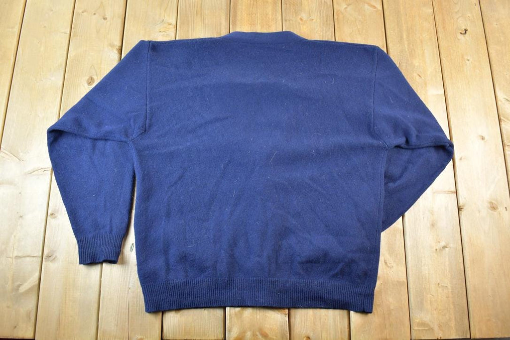 Vintage Lambswool Knit Cardigan Sweater - 1990s Mens Large