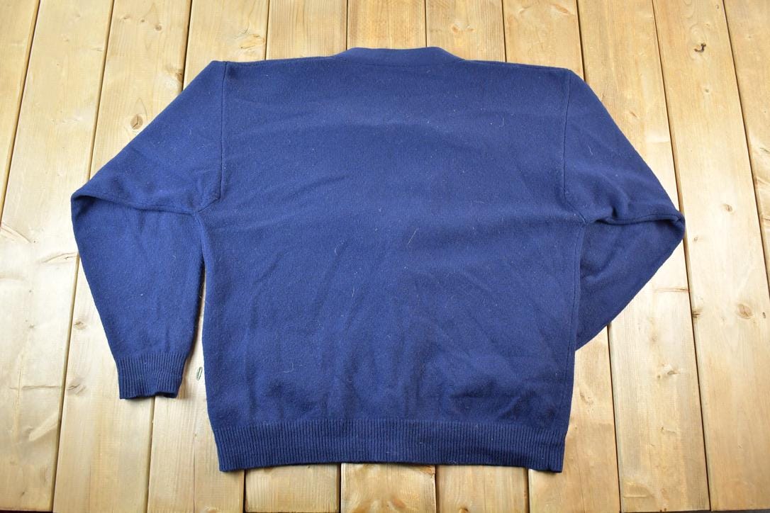 Vintage Lambswool Knit Cardigan Sweater - 1990s Mens Large