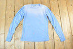 Women Vintage Vigoss Y2K Blank Blue T-Shirt / Vigoss Grunge Skull Print / Contrast Stitch / Internet Famous Clothing / Over Dyed