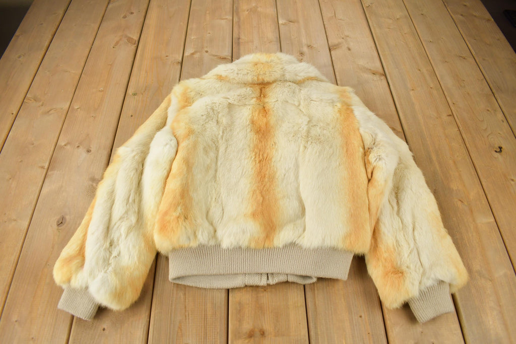 Vintage 1980s Imperial Rabbit Fur Coat Size Small