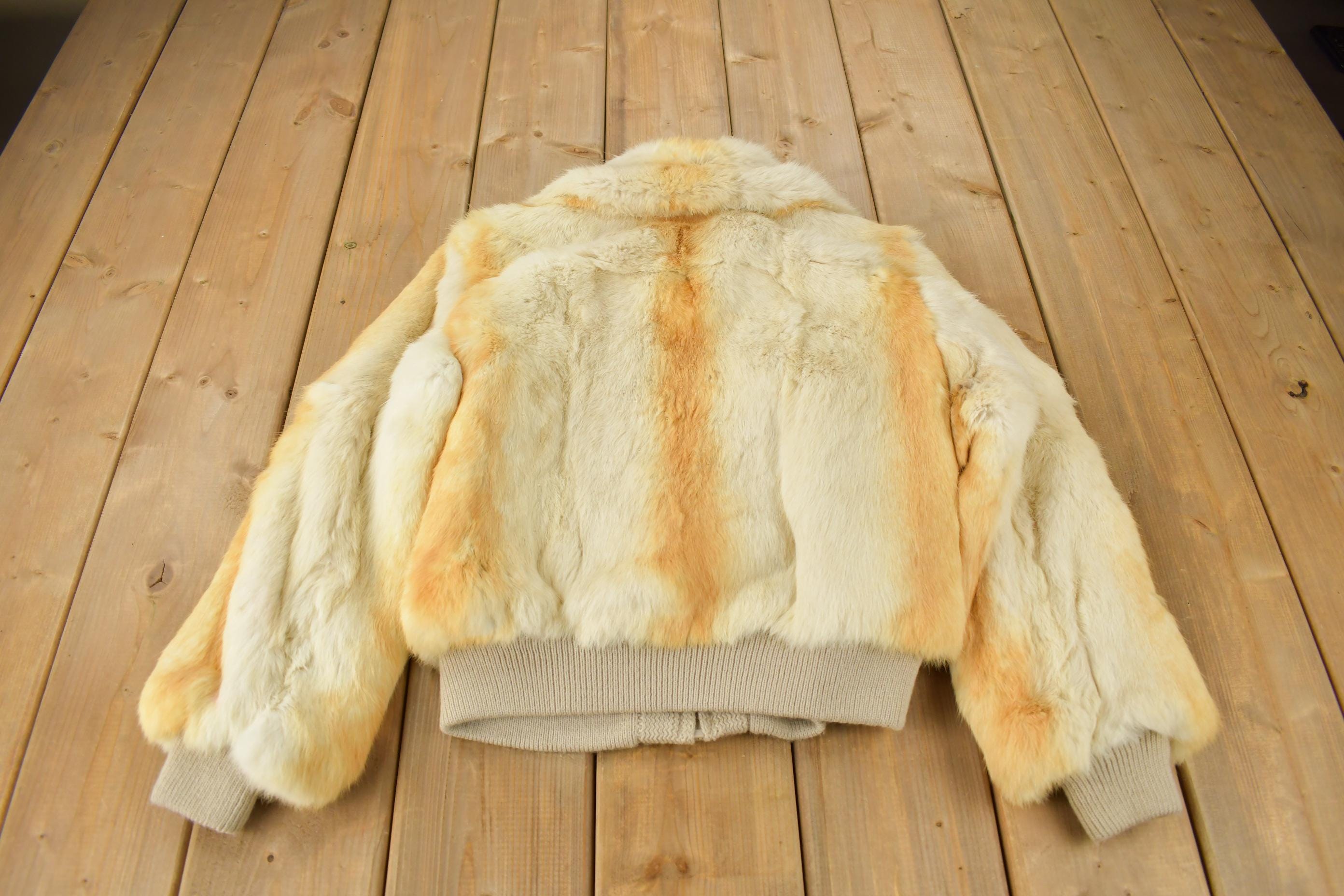 Vintage 1980s Imperial Rabbit Fur Coat Size Small