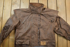 Vintage 1990s Australian Stockman's Dilskins Crazy Full Length Leather Trench Coat Made In Australia By Feathertop