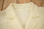 Vintage 1980s Blank White Knitted Cardigan Sweater