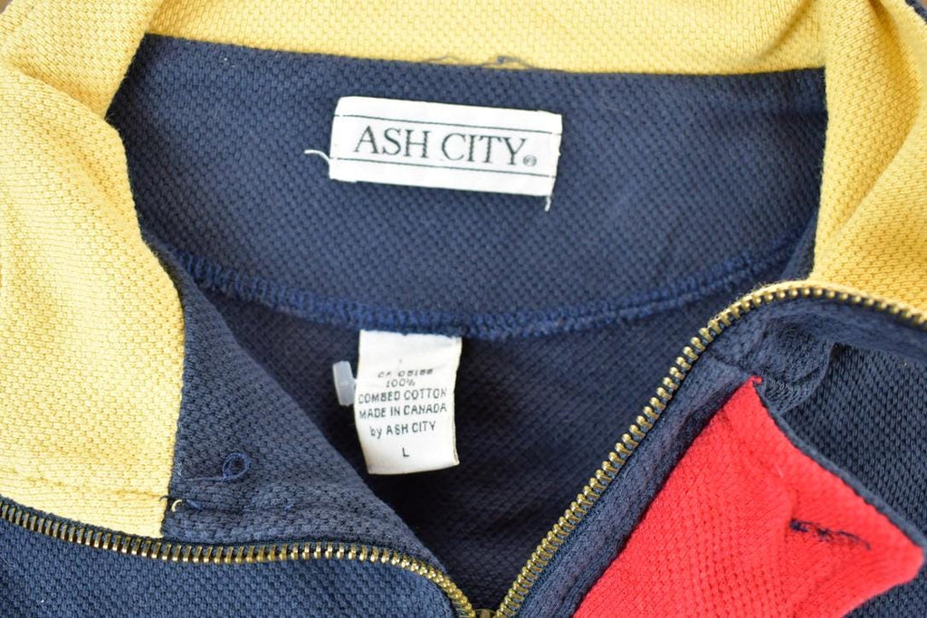 Vintage 1990s Ash City Quarter Button Crewneck Sweatshirt