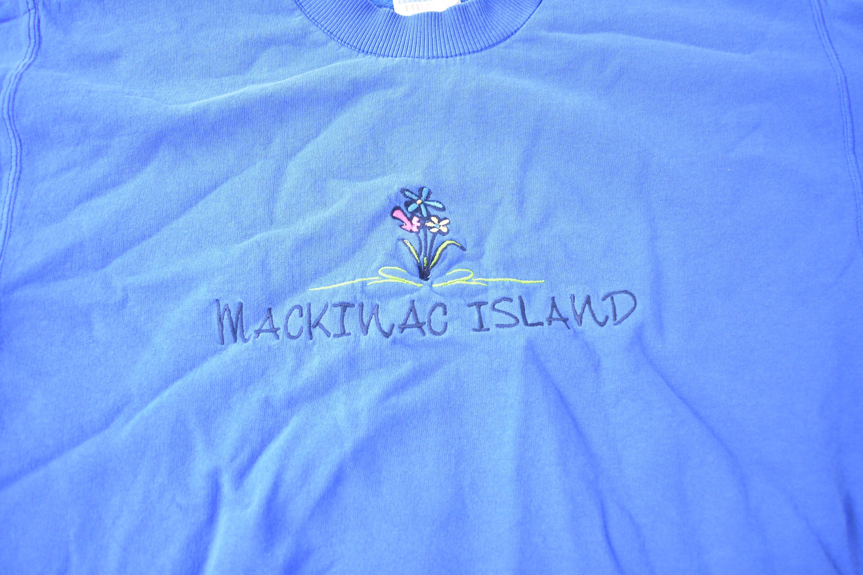 Vintage 1990s Mackinac Island Embroidered Crewneck Sweatshirt