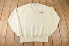 Vintage 1990s Miller Genuine Draft Racing Team Knit V Neck Sweater Size XL Made In USA