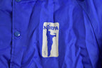 Vintage 1980s Pla-Jac by Dunbrooke Alaska Horseshoe Pitchers Satin Bomber Jacket