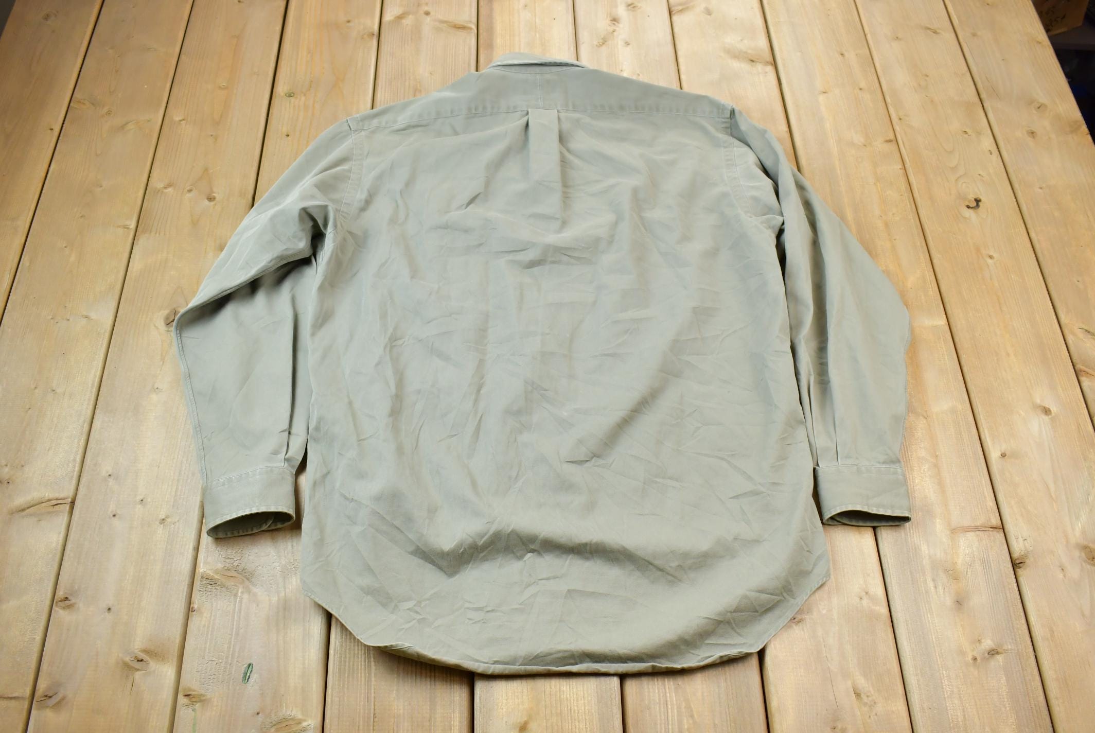 Vintage 1990s Ralph Lauren Blake Small Pony Beige Button Up Shirt Size S
