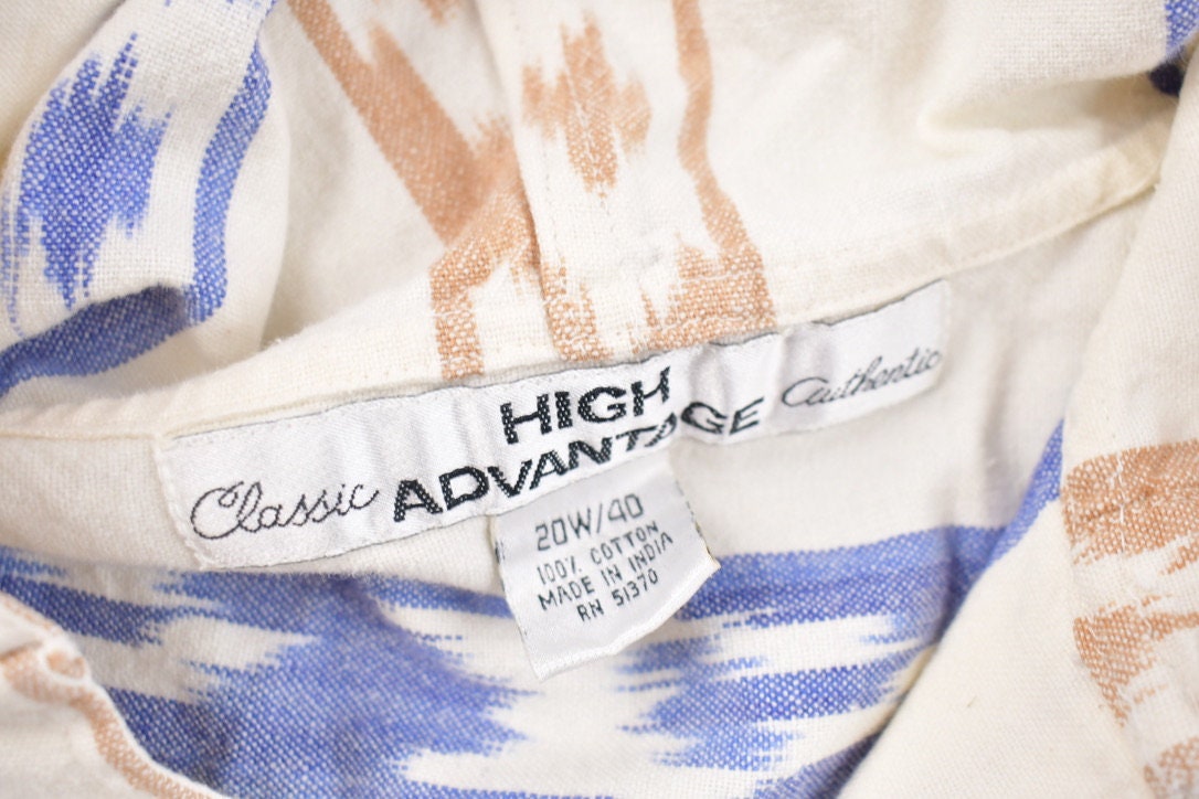 Vintage 1990s High Advantage All Over Patterned Hoodie