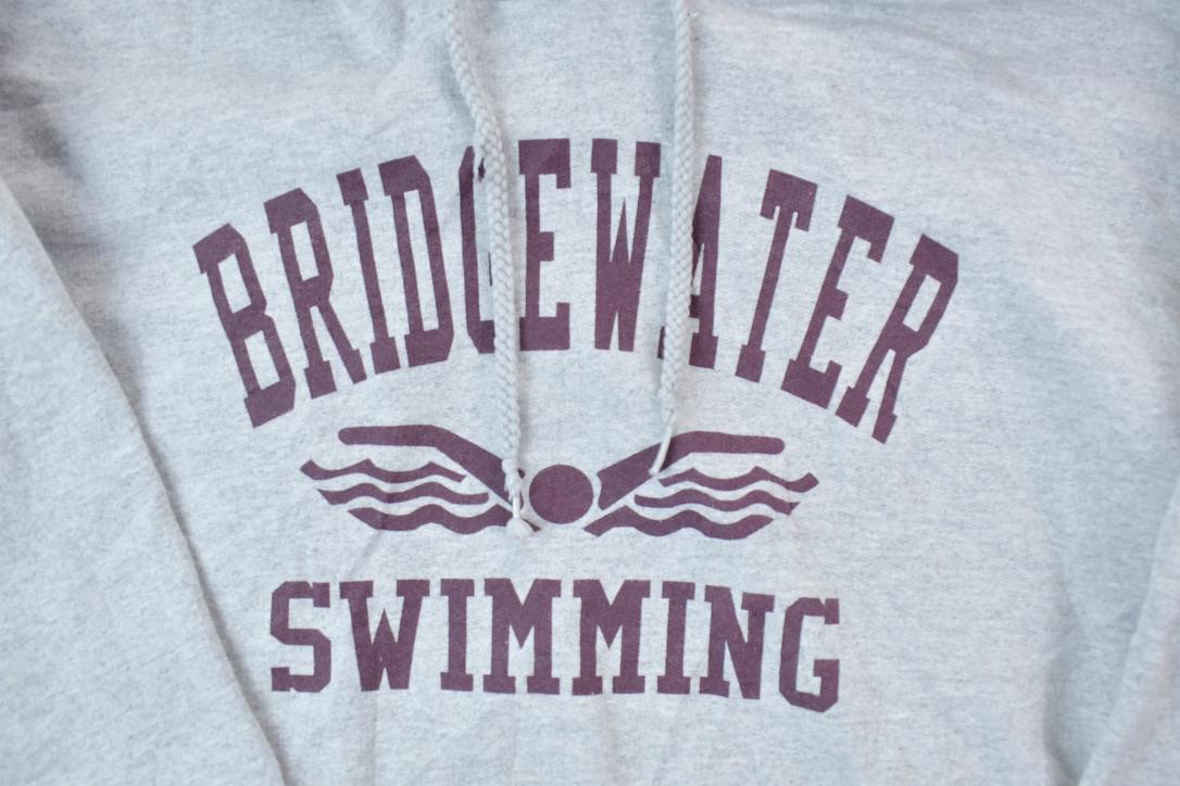 Vintage 1990s Bridgewater Swimming Ultimate Hanes Graphic Hoodie