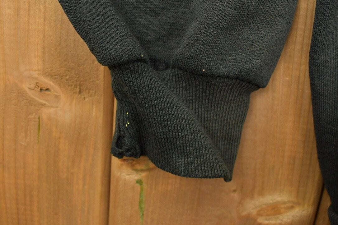 Vintage 1990s Blank Black Crewneck Sweatshirt