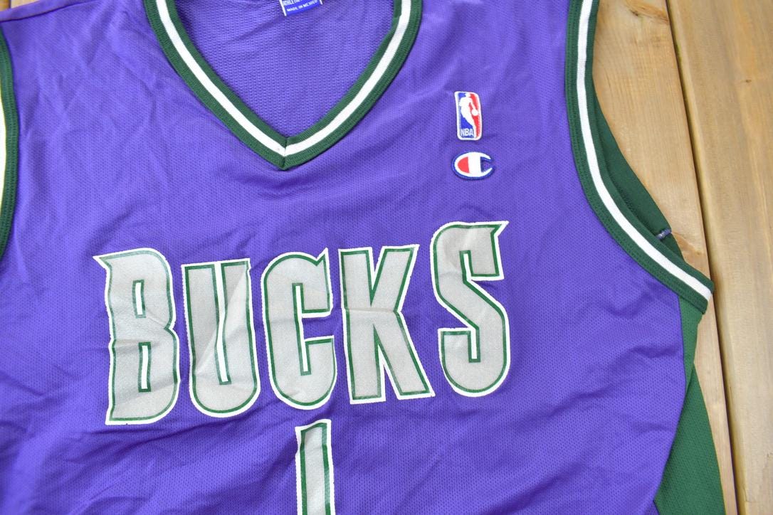 Vintage 1990s Milwaukee Bucks NBA Champion Jersey Size XL 48