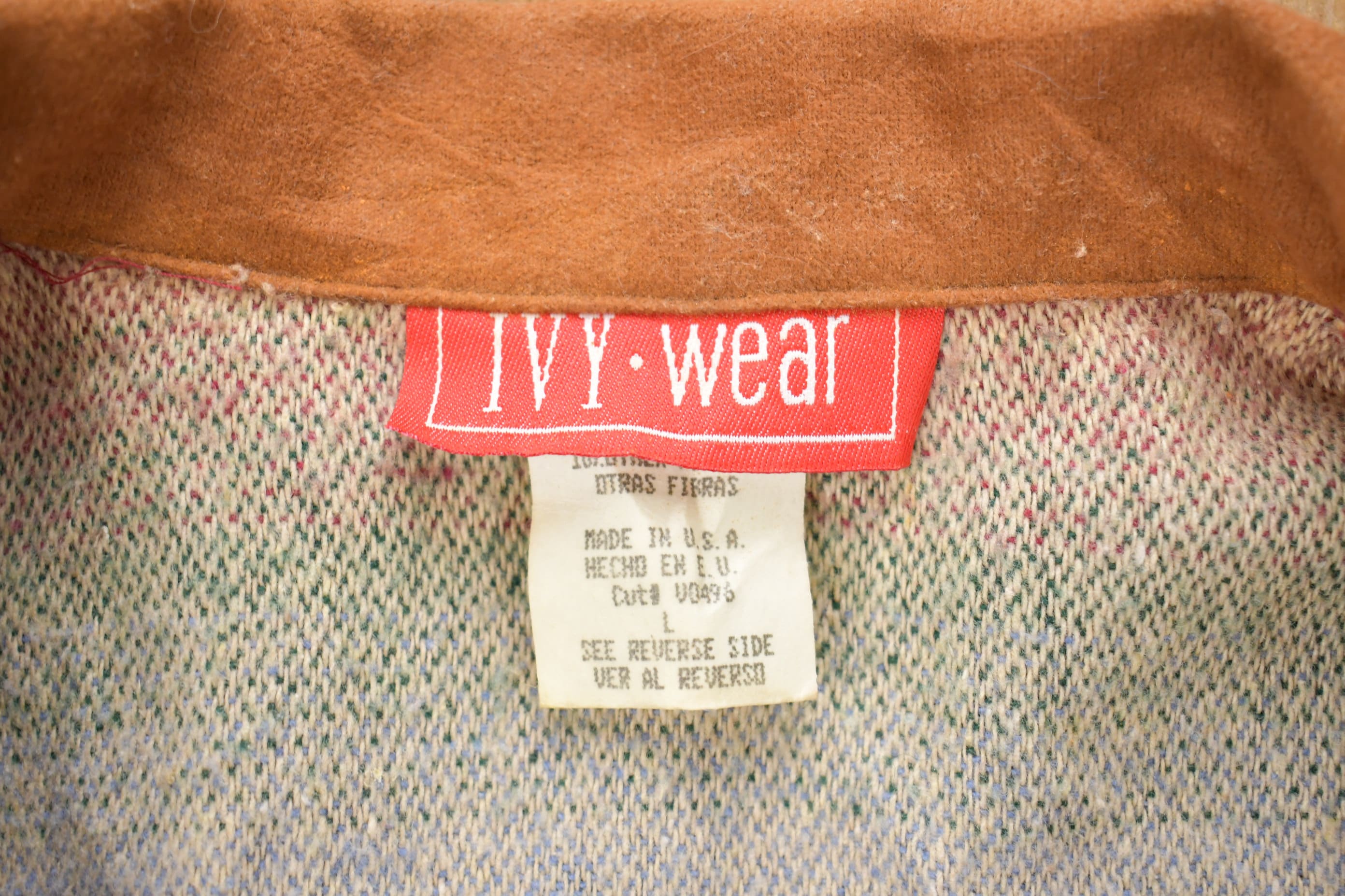 Vintage 1990s Ivy Wear Made In USA Striped Button Up Jacket