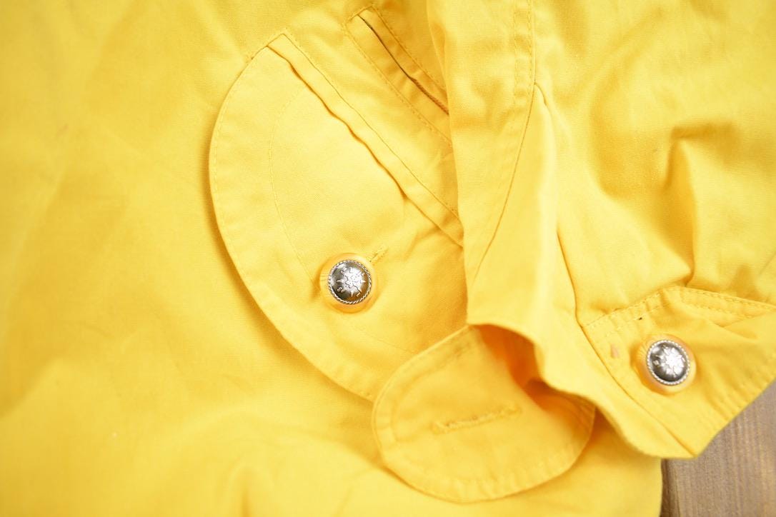 Vintage 1990s Mulberry Street Yellow Patchwork Sport Rain Jacket