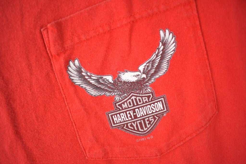 Vintage 1997 Metro Harley Davidson Cedar Rapids Iowa Single Stitch Graphic T-Shirt Made In USA