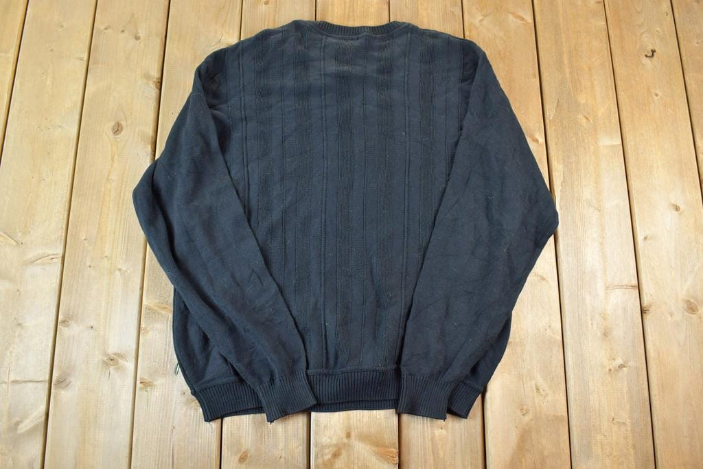 Vintage 1990s Tosani Canada Knit Crewneck Sweater  90s Crewneck  Abstract Pattern  Preppy Knits