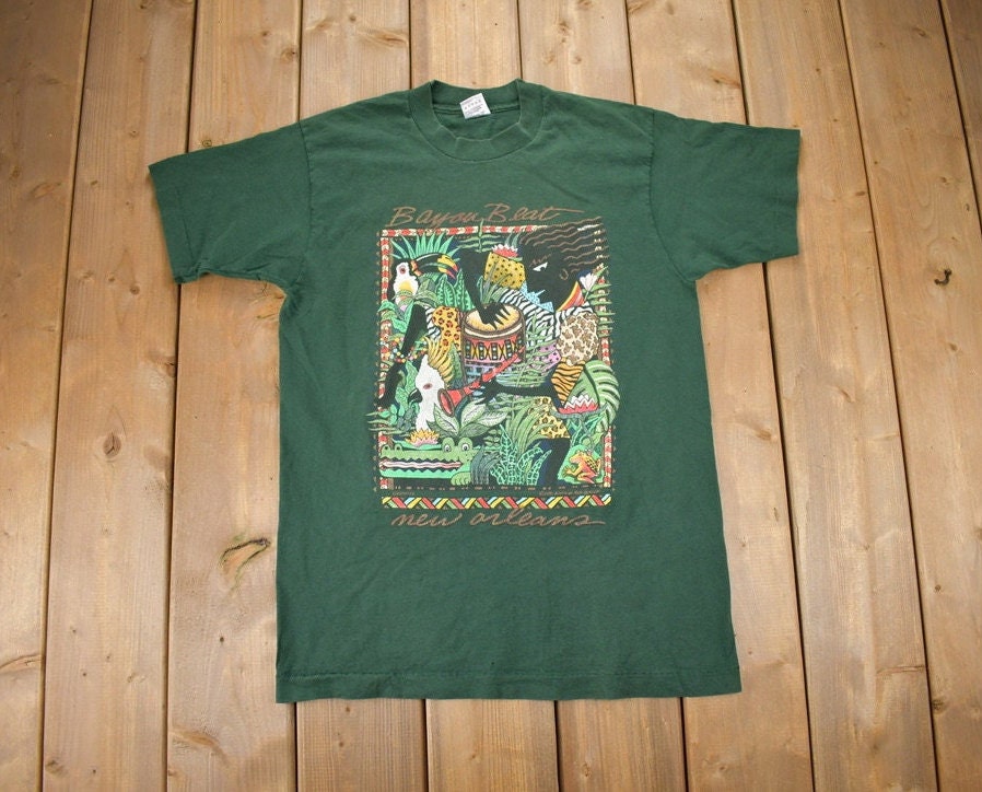Vintage 1990s Bayou Beat New Orleans Souvenir T Shirt