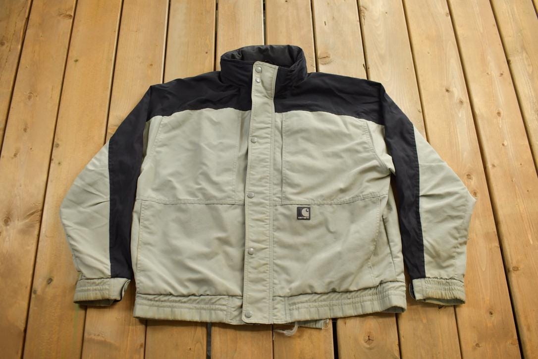 Vintage 1990s Carhartt Mesh Lined Windbreaker Distressed Jacket