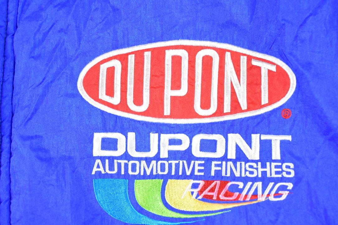 Vintage 1990s Nascar Jeff Gordon Dupont Racing Chase Authentics Windbreaker Colorblock Puffer Jacket