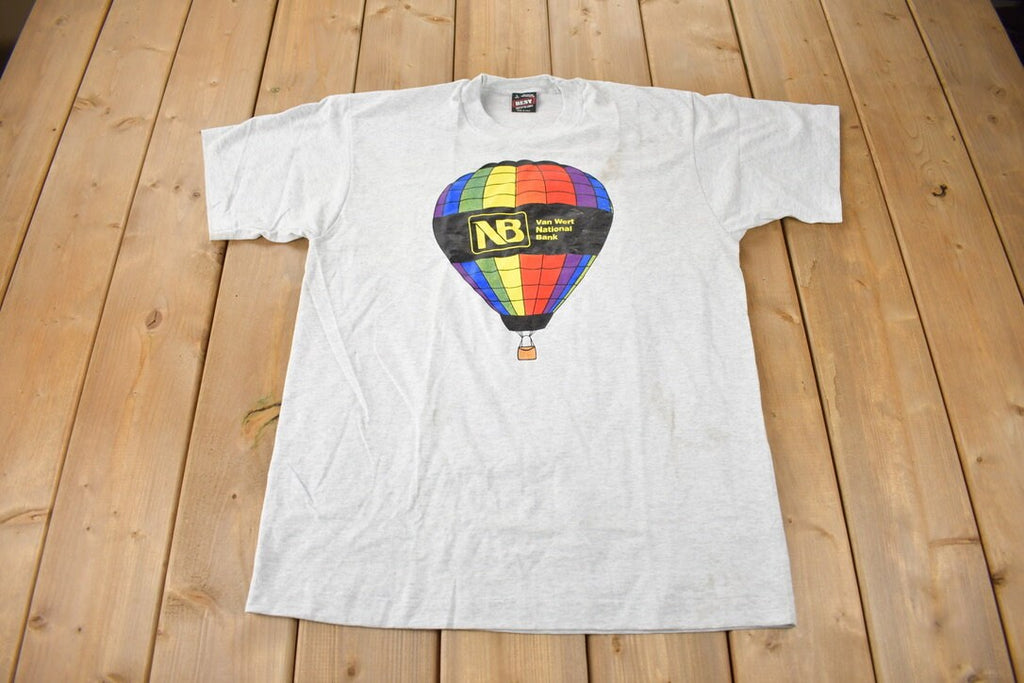 Vintage 1990s Van Wert National Bank Single Stitch Graphic T Shirt Made In USA
