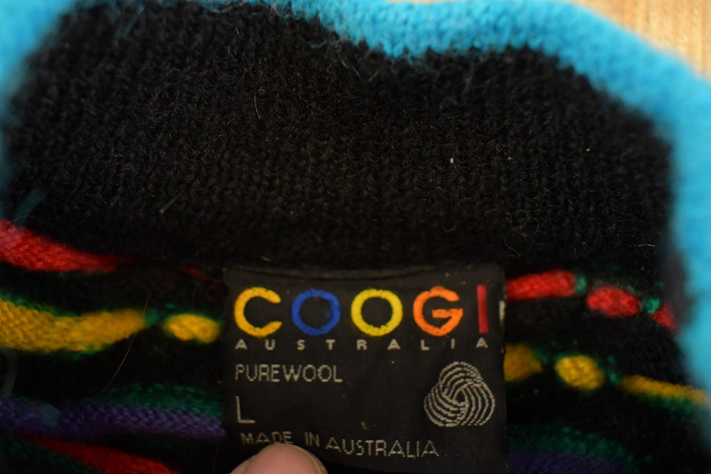 Vintage 1990s Coogi Australia Wool Knit Crewneck Sweater Women's M /
