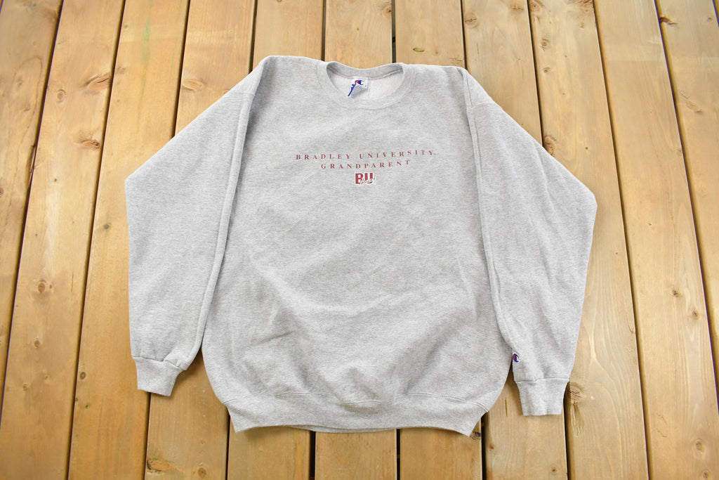 Vintage 1990s Bradley University Grandparent Crewneck Sweatshirt Men's Large