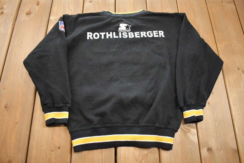 Vintage 1990s Pittsburgh Steelers Rothlisberg NFL Kids Starter Crewneck