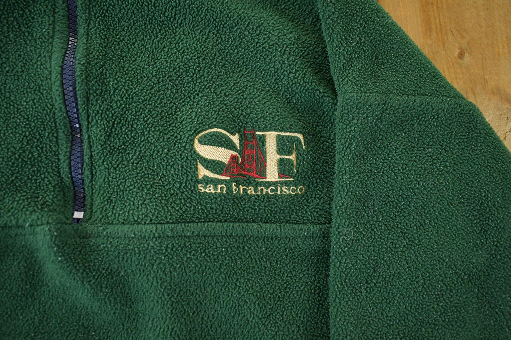 Vintage 1990s San Francisco Quarter Zip Fleece Sweatshirt
