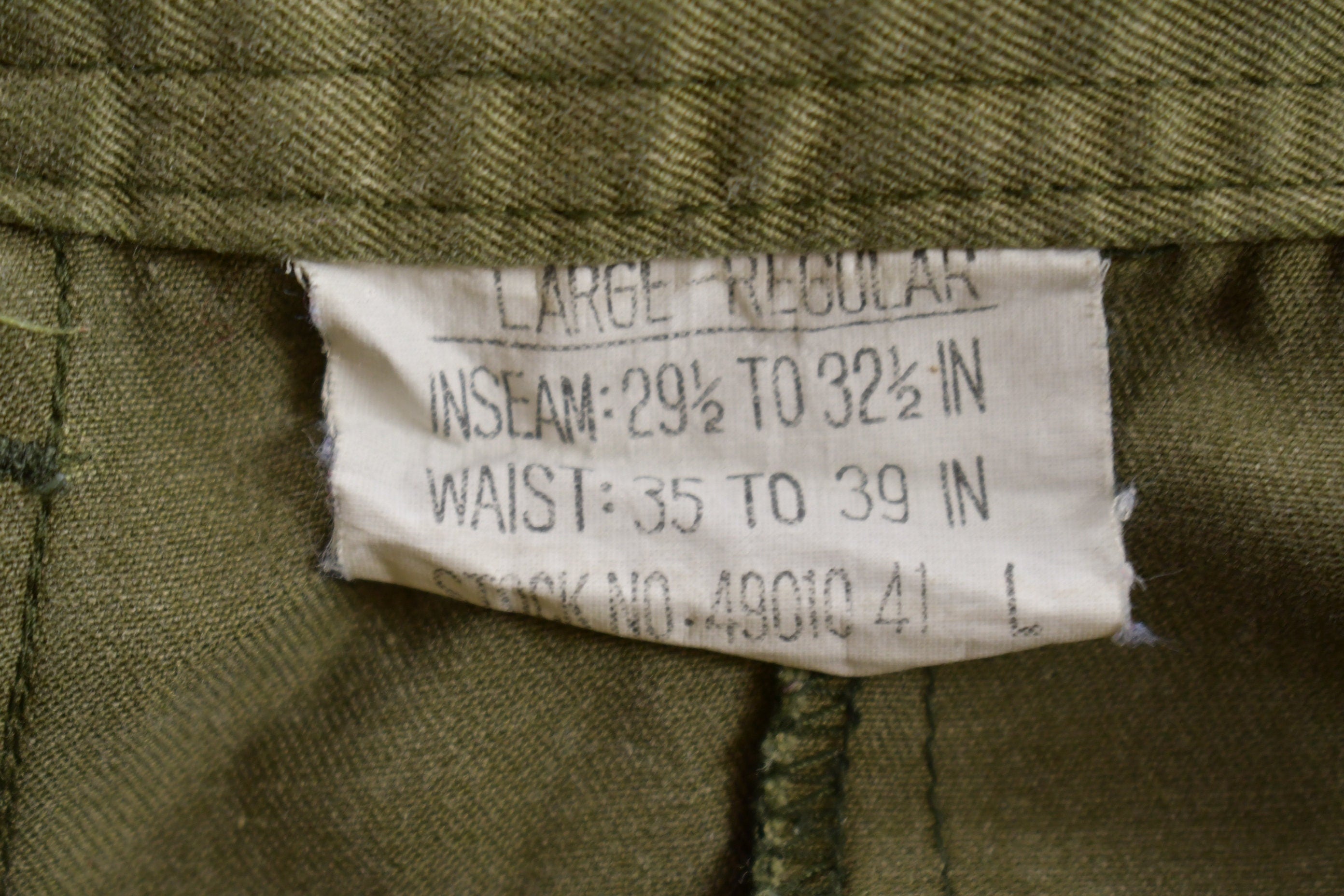 Vintage 1970s Military Wool Trousers Size 35 - 39 x 28