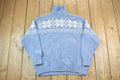 Vintage 1990s Eddie Bauer Snowflake Pattern Knit Turtleneck Sweater  90s Turtleneck  Made In USA  Preppy Knit