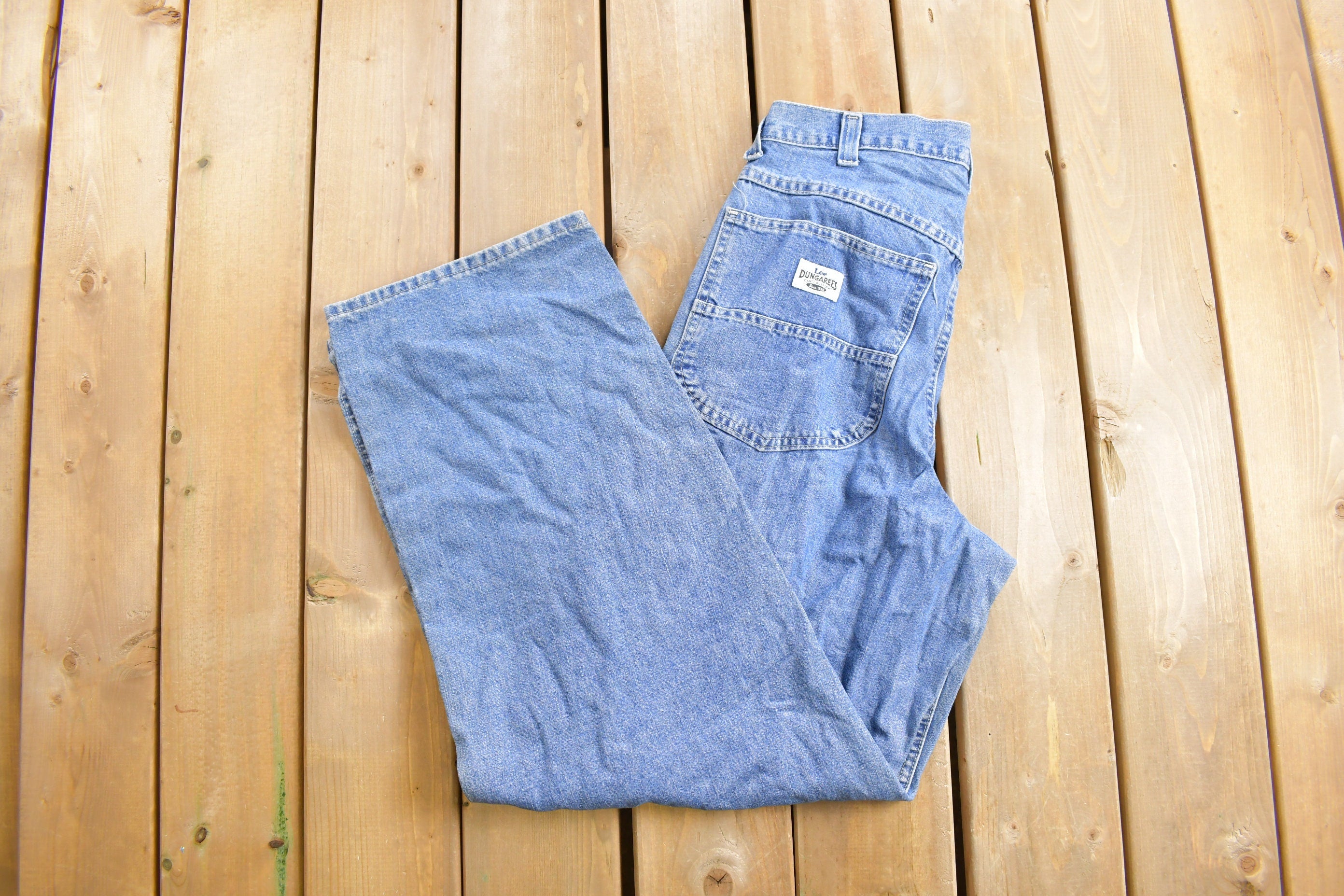 Vintage 1980s Lee Dungarees Carpenter Jeans Size 33 x 33