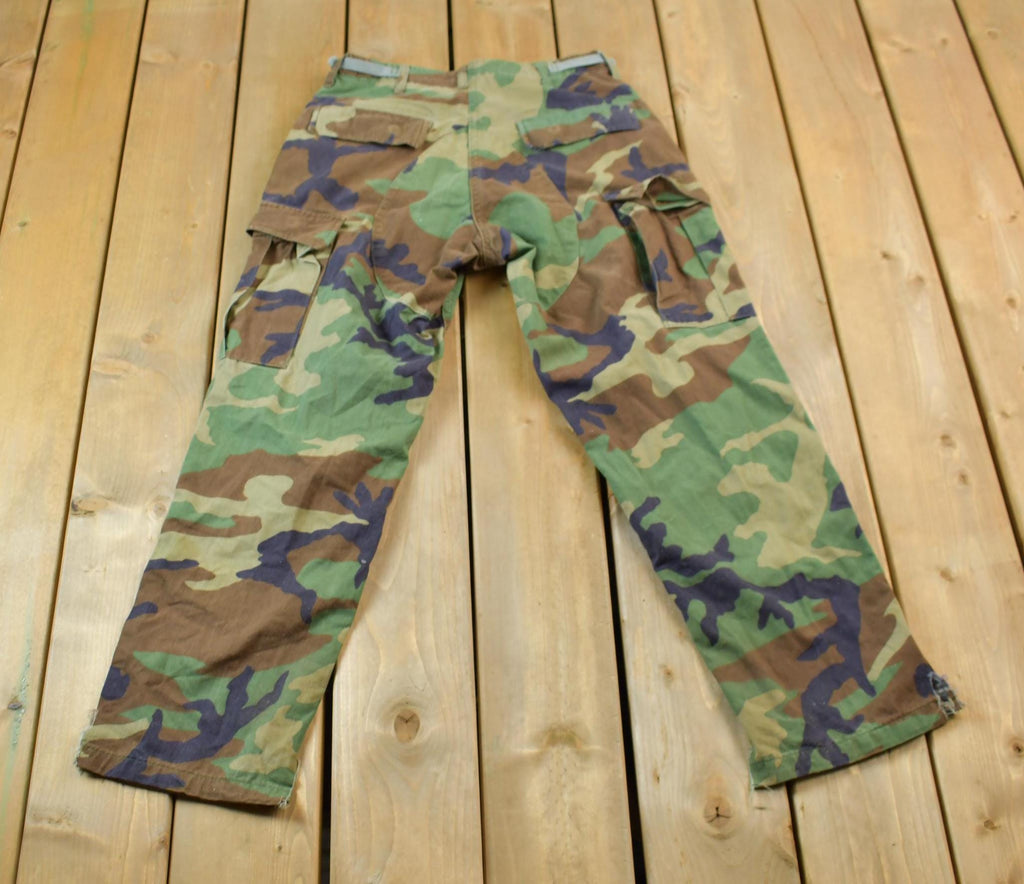 Vintage 2001 Military Woodland Camouflage Cargo Pocket Pants 35 x30