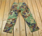 Vintage 2001 Military Woodland Camouflage Cargo Pocket Pants 35 x30