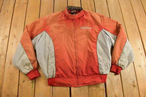 Vintage 1990s Crown Gold Wing Full Zip Jacket / American Eagle / Outerwear Jacket / Streetwear / Outdoorsman / Embroidered / California