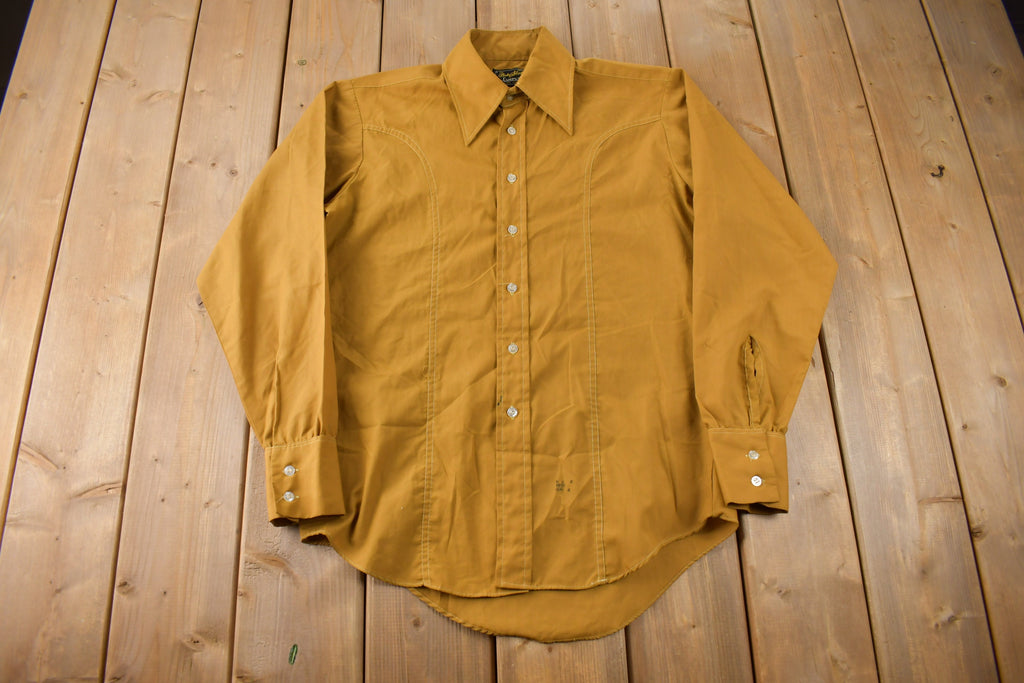 True Vintage 1970s Body Shirt By Campus Button Up Dress Shirt