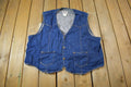 Vintage 1980s Saddle King Western Denim Vest Made In USA