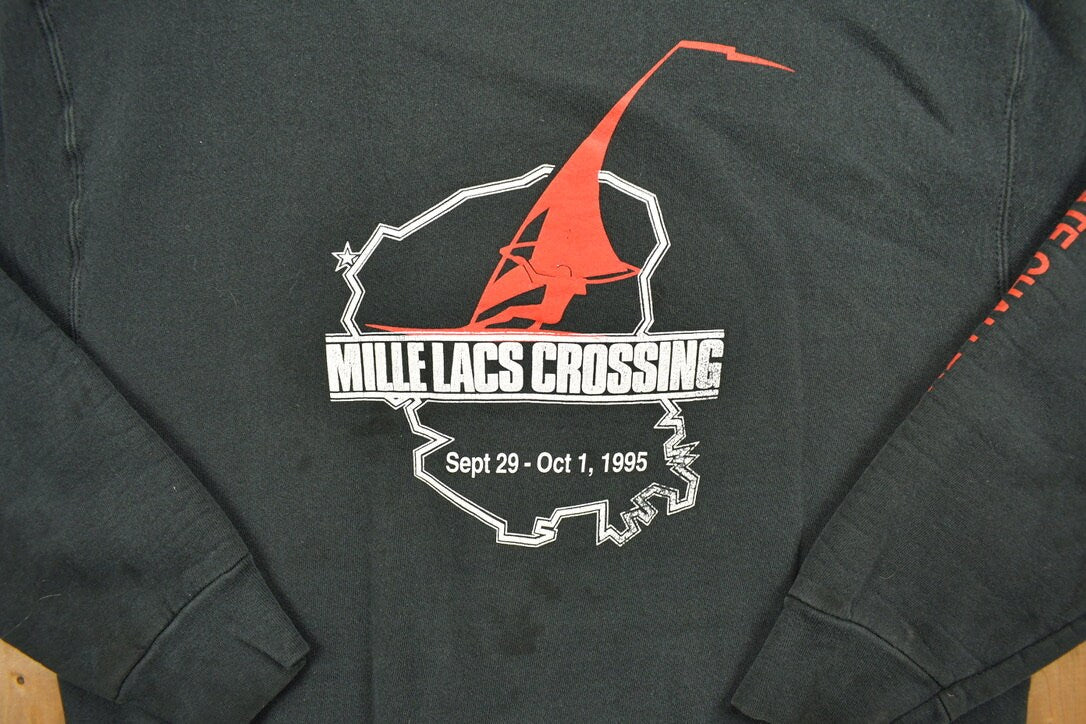 Vintage 1995 Mille Lacs Crossing Graphic Crewneck
