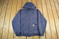 Vintage 1990s Carhartt Sun Faded Distressed Zip Up Hoodie Men's Large