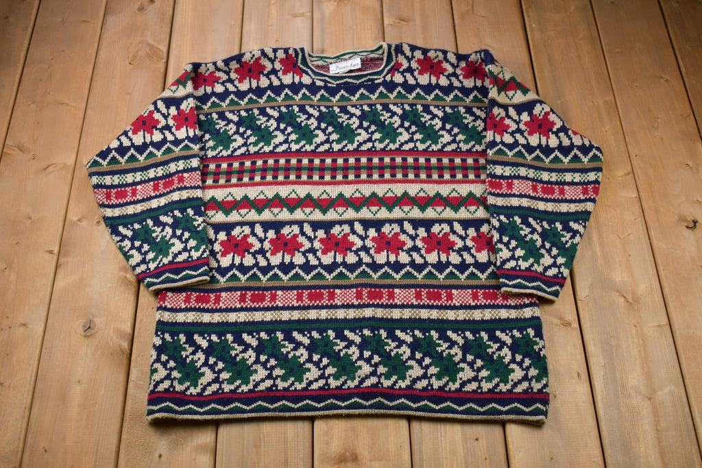 Vintage 1990s Private Eyes Made In USA Knitted Sweater
