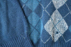 Vintage 1990s Knit Abstract Pattern V Neck Sweater