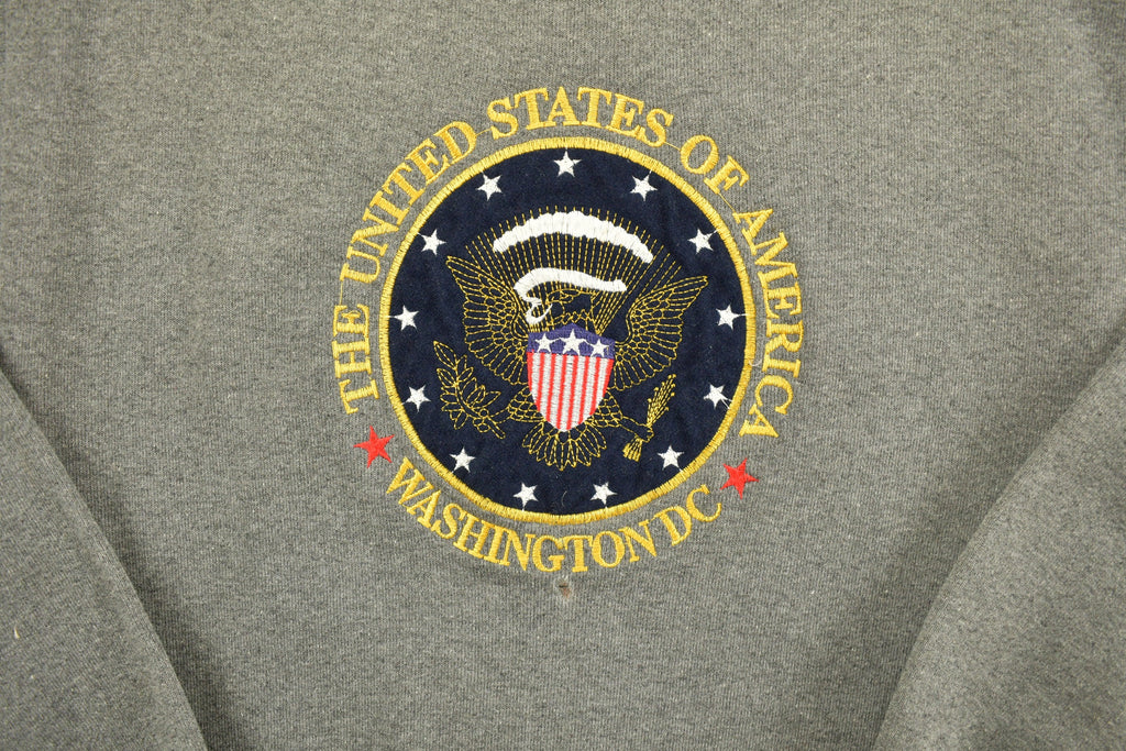 Vintage 1990s United States Washington Embroidered Crewneck  Travel Sweatshirt  Pullover Sweatshirt  Tourist Sweater