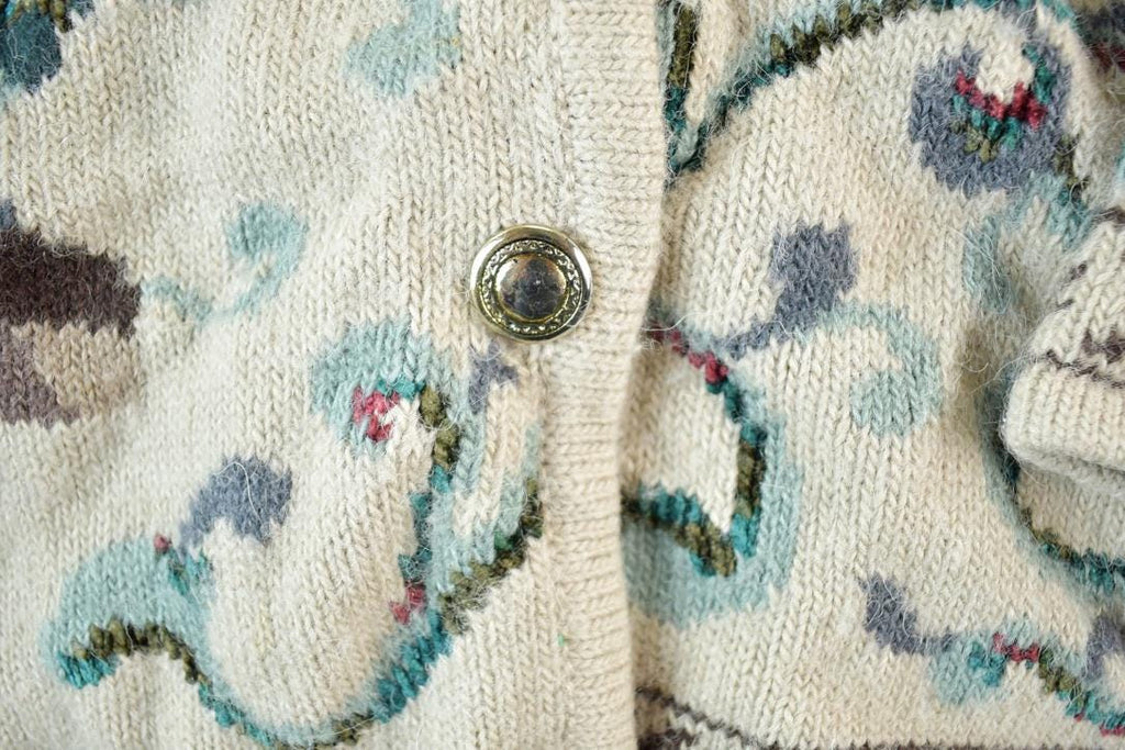 Vintage 1990s JH Collectibles Button Up Wool Knit Sweater Womens M
