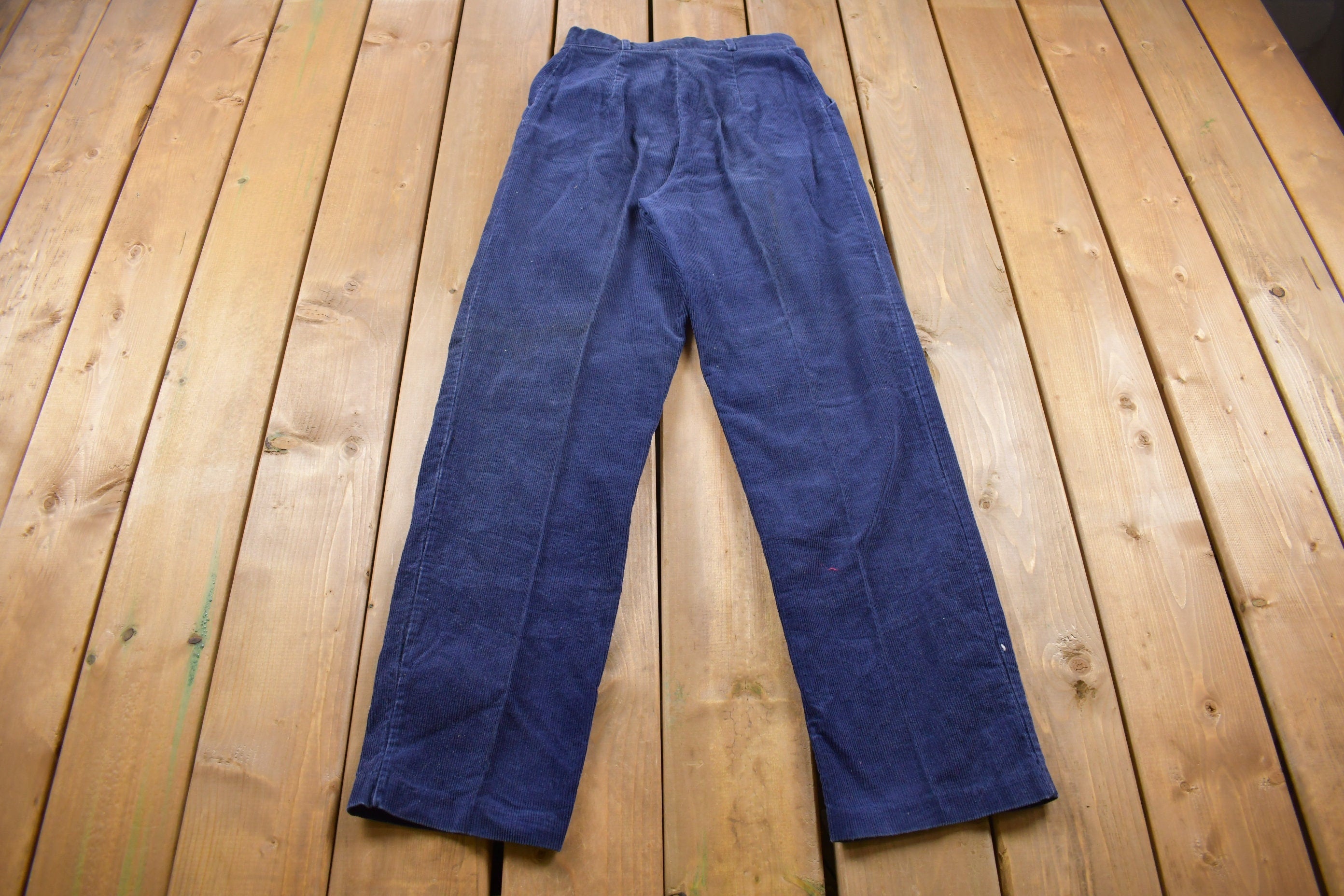 Vintage 1980's Pleated Corduroy Pants 26 x 31