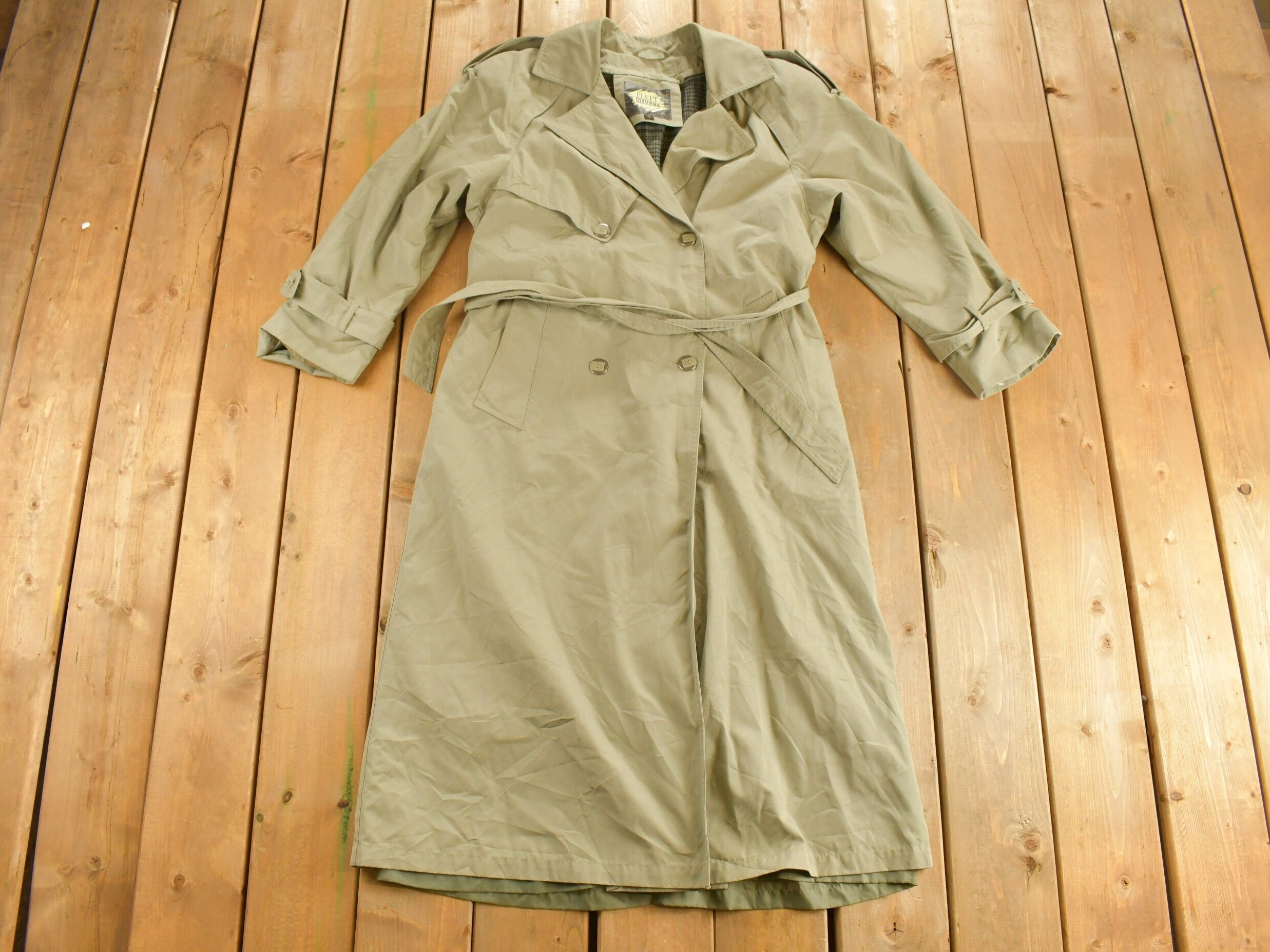 Vintage 1980s Fleet Street Beige Trench Coat