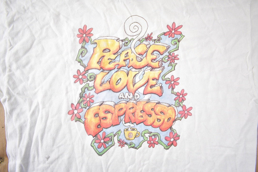 Vintage 1990s Java Joes St. Ignace Michigan Souvenir Travel T Shirt Size L
