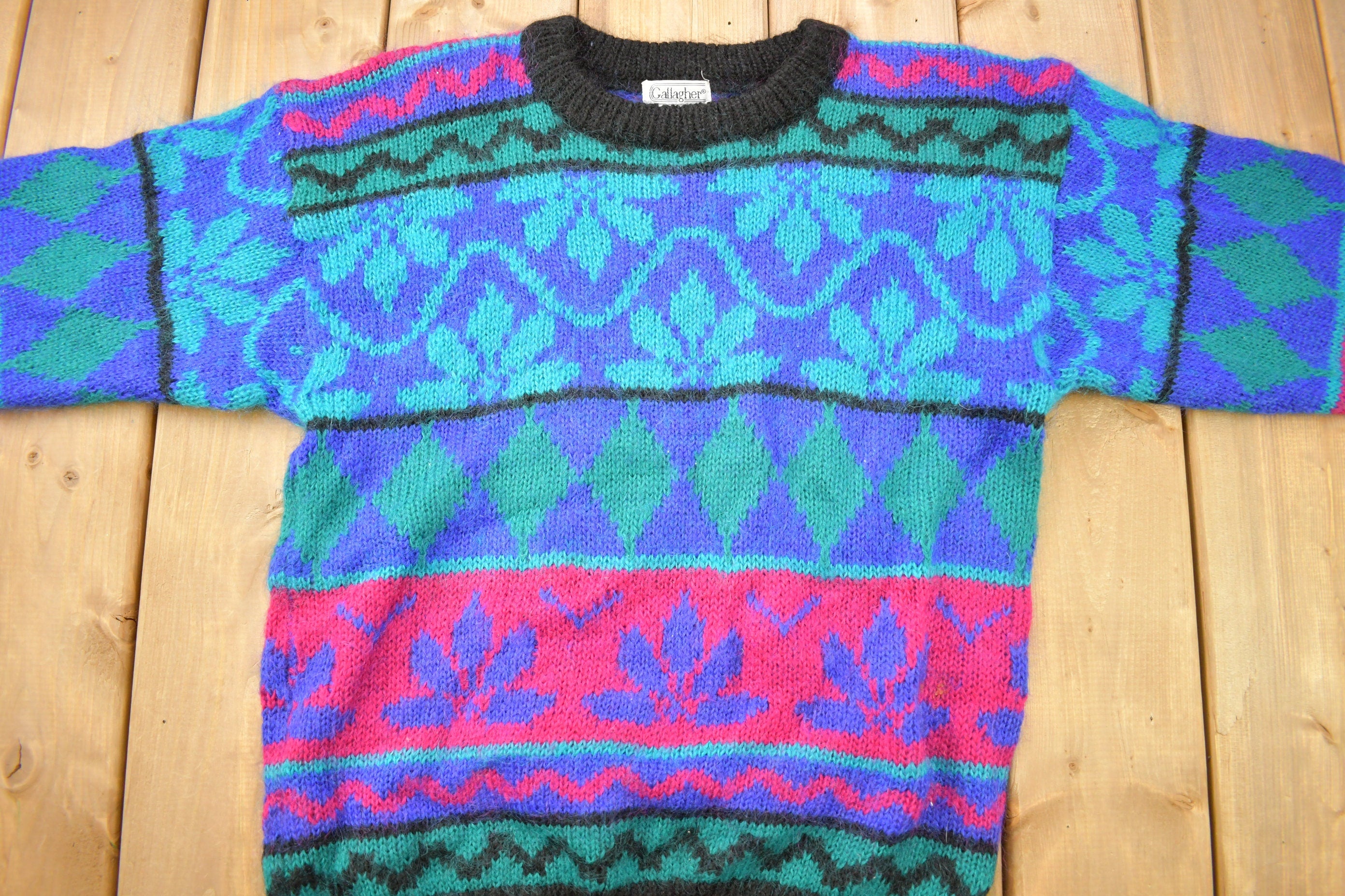 Vintage 1980s Gallagher Knitted Mohair Sweater