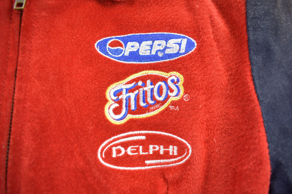 Vintage 1990s Chase Authentics Suede Dupont Nascar Racing Jacket