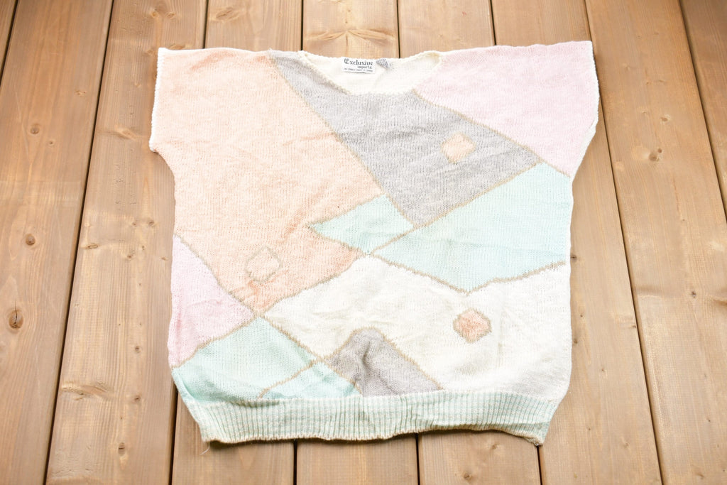 Vintage 1990s Exclusive Imports Knitted Sweater Vest