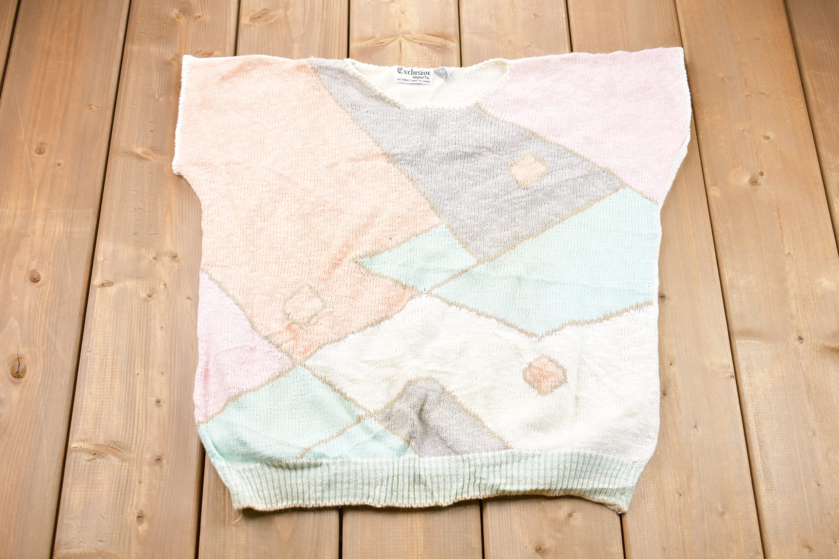 Vintage 1990s Exclusive Imports Knitted Sweater Vest